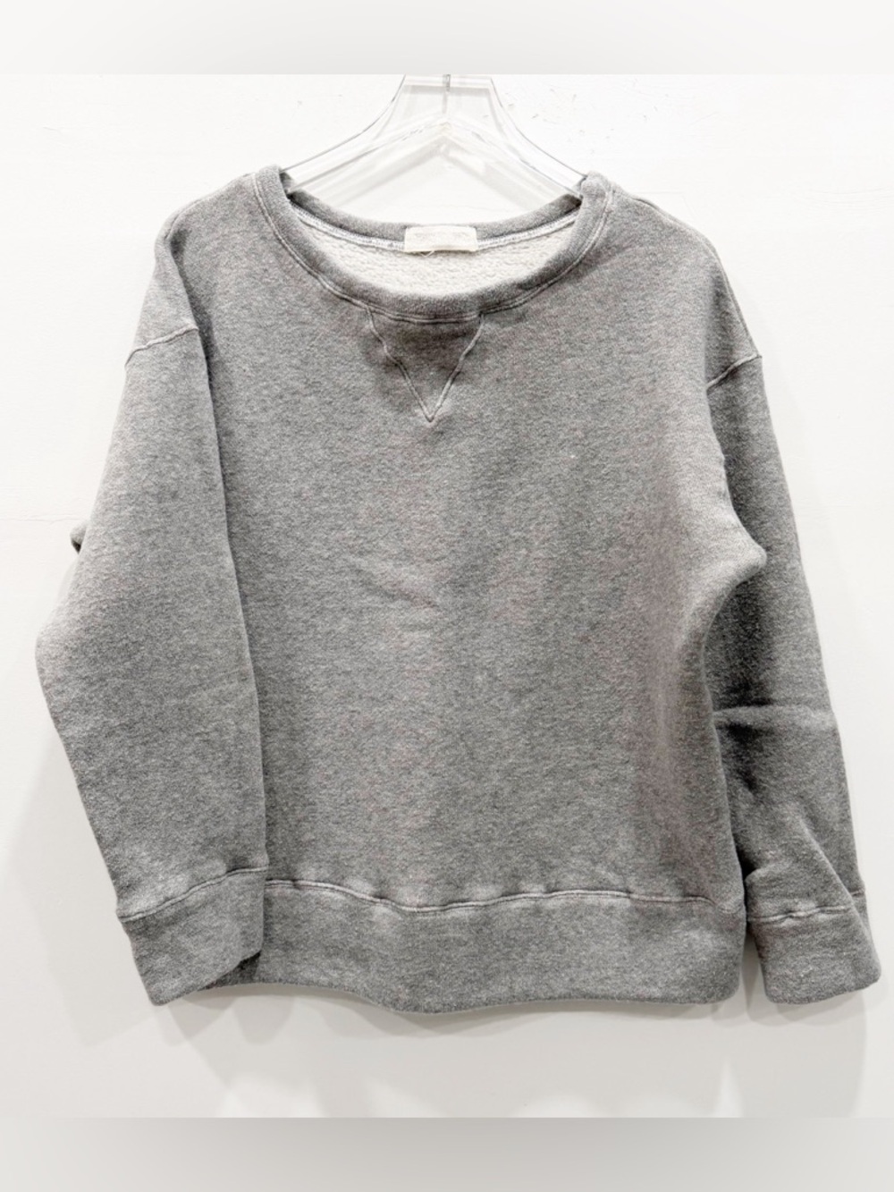 CP Shades Gray Cotton Fleece Lined Crew Neck Sweatshirt Cotton Medium *as is* - Picture 2 of 7